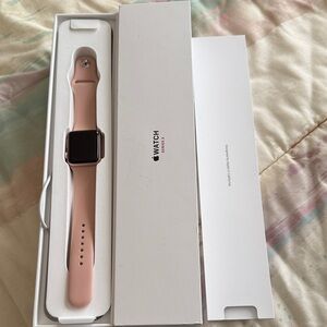 Apple Watch with Pink Band